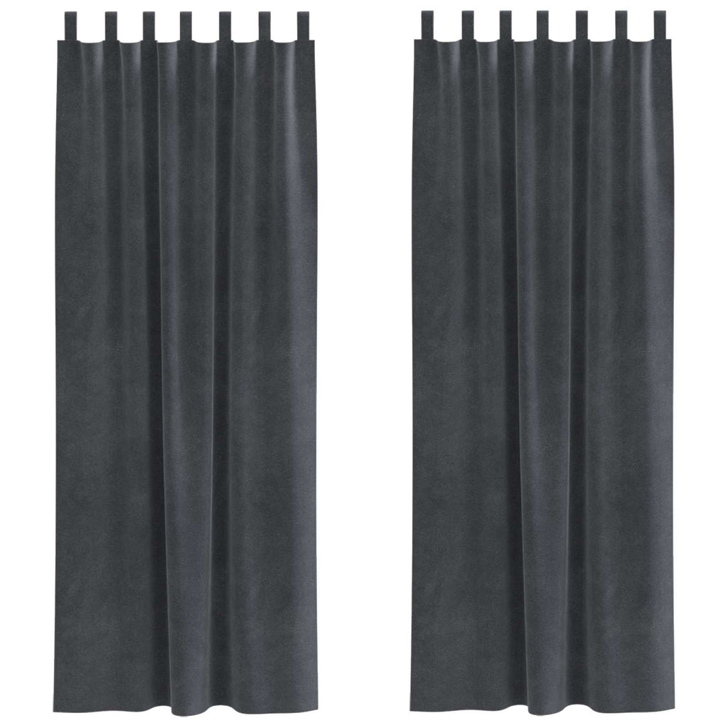 Vidaxl verduisterende gordijnen 2 pcs lichtgrijs 140 x 245 cm fluweel
