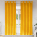 Vidaxl verduisterende gordijnen 2 pcs mosterdgeel 140 x 260 cm fluweel