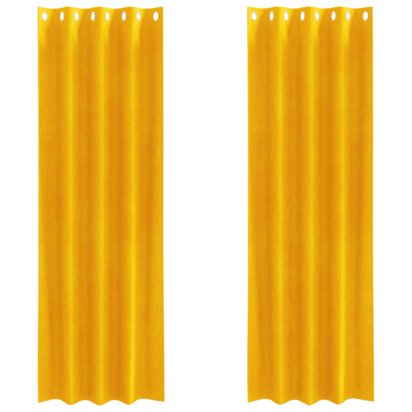 Vidaxl verduisterende gordijnen 2 pcs mosterdgeel 140 x 260 cm fluweel