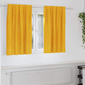Vidaxl verduisterende gordijnen 2 pcs mosterdgeel 140 x 140 cm fluweel