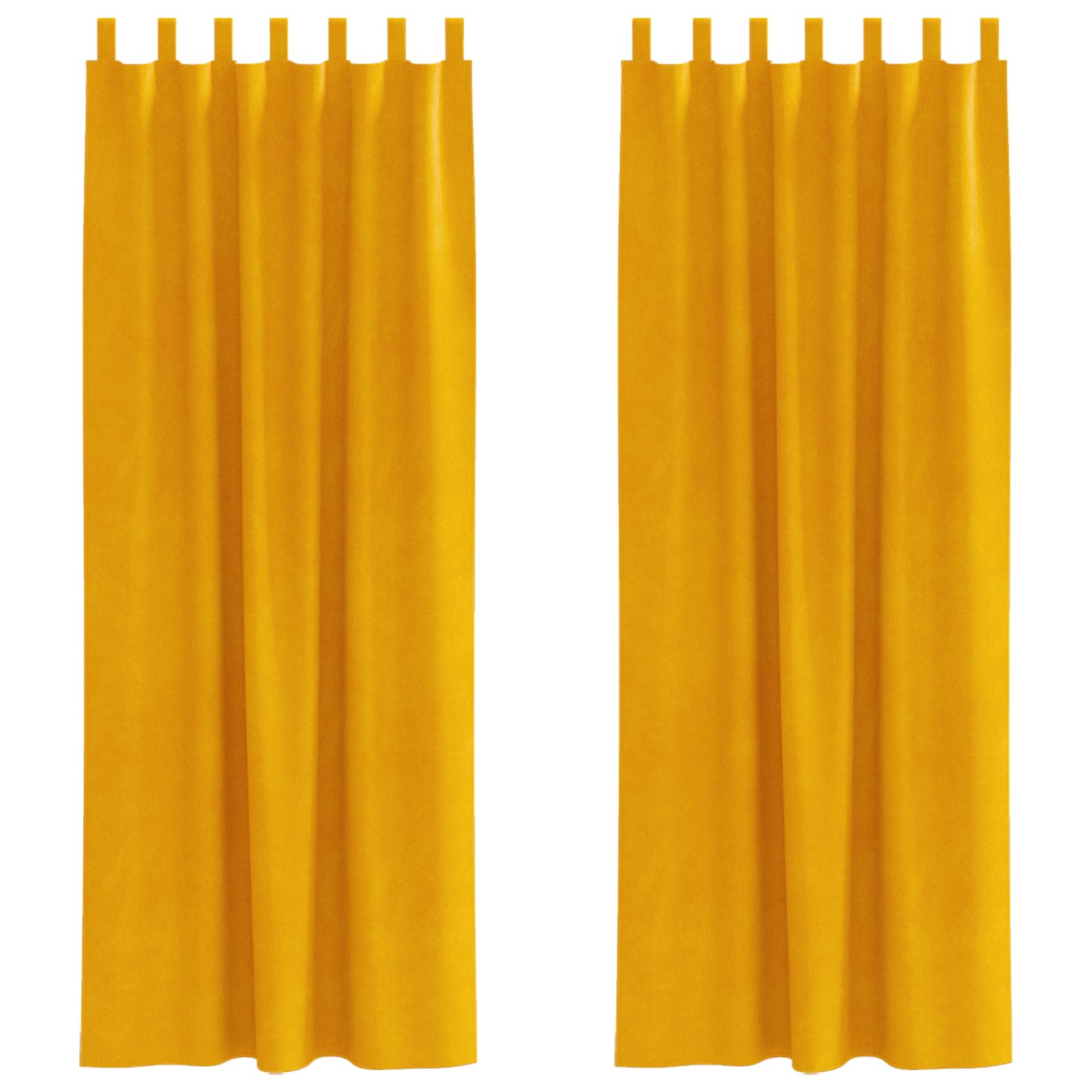 Vidaxl verduisterende gordijnen 2 pcs mosterdgeel 140 x 225 cm fluweel