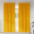 Vidaxl verduisterende gordijnen 2 pcs mosterdgeel 140 x 260 cm fluweel