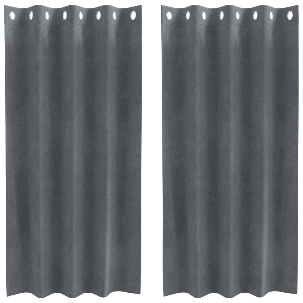 Vidaxl verduisterende gordijnen 2 pcs lichtgrijs 140 x 175 cm fluweel