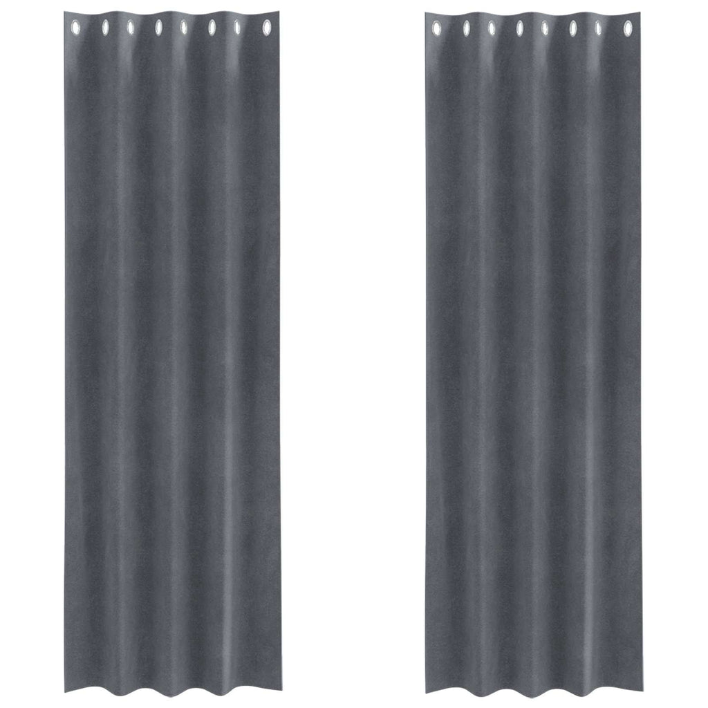 Vidaxl verduisterende gordijnen 2 pcs lichtgrijs 140 x 245 cm fluweel
