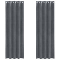 Vidaxl verduisterende gordijnen 2 pcs lichtgrijs 140 x 260 cm fluweel