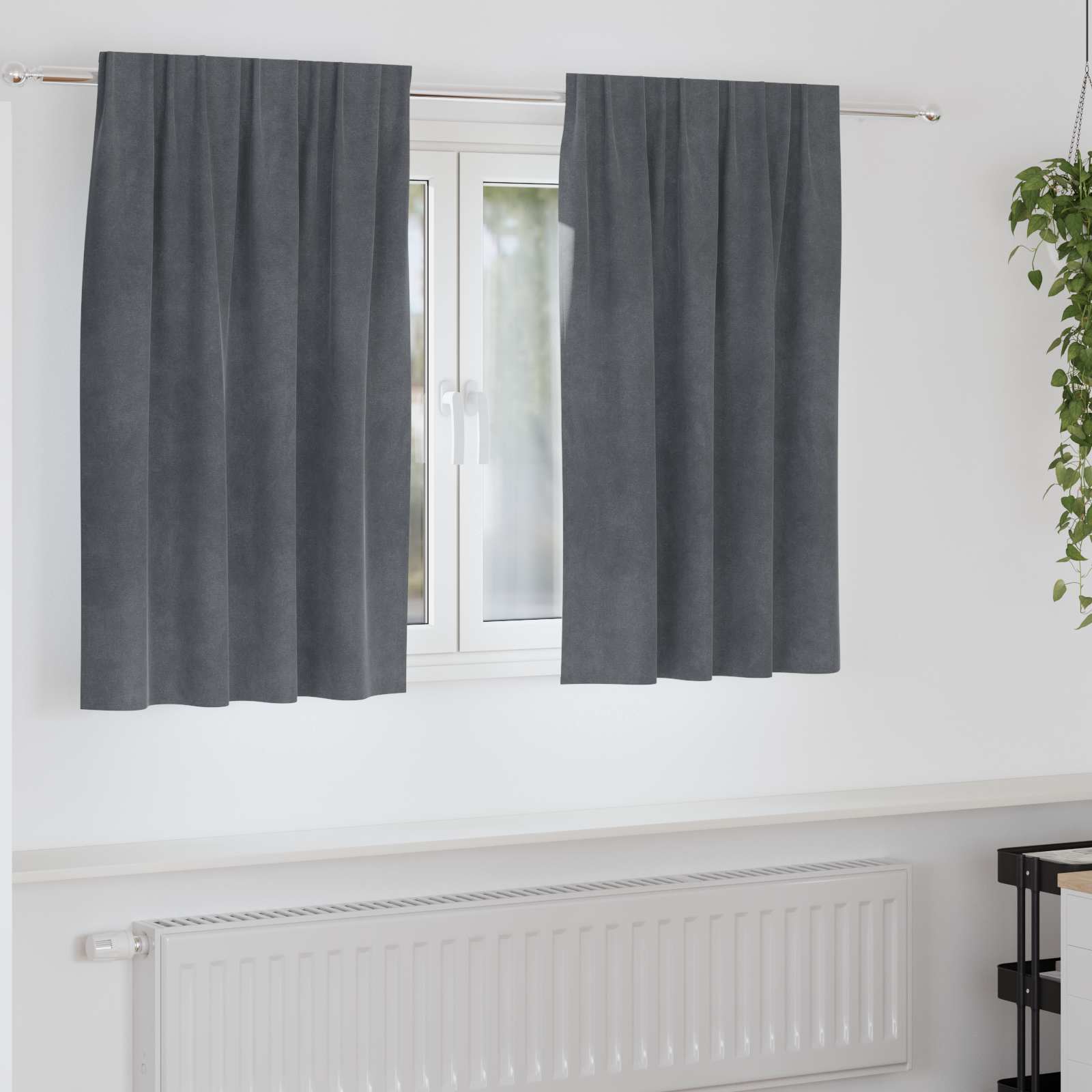 Vidaxl verduisterende gordijnen 2 pcs lichtgrijs 140 x 140 cm fluweel