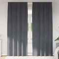 Vidaxl verduisterende gordijnen 2 pcs lichtgrijs 140 x 225 cm fluweel