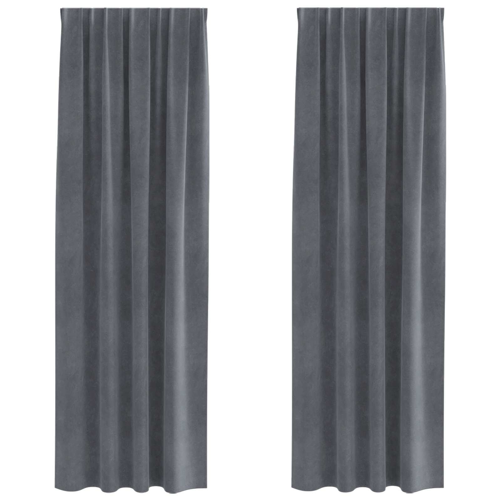 Vidaxl verduisterende gordijnen 2 pcs lichtgrijs 140 x 260 cm fluweel