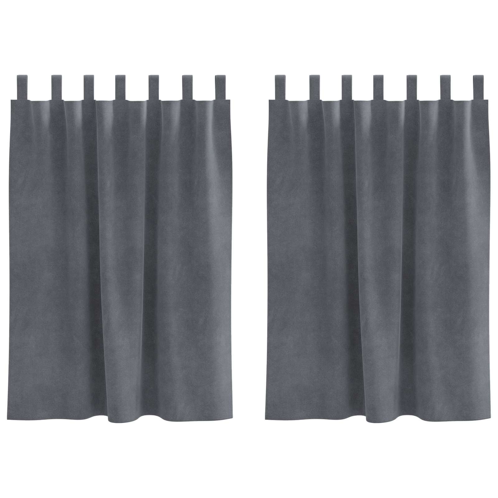 Vidaxl verduisterende gordijnen 2 pcs lichtgrijs 140 x 140 cm fluweel