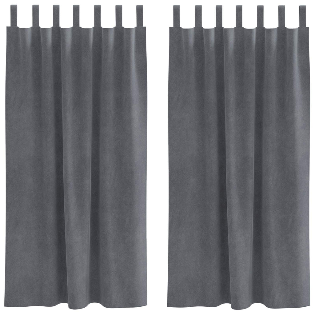 Vidaxl verduisterende gordijnen 2 pcs lichtgrijs 140 x 175 cm fluweel