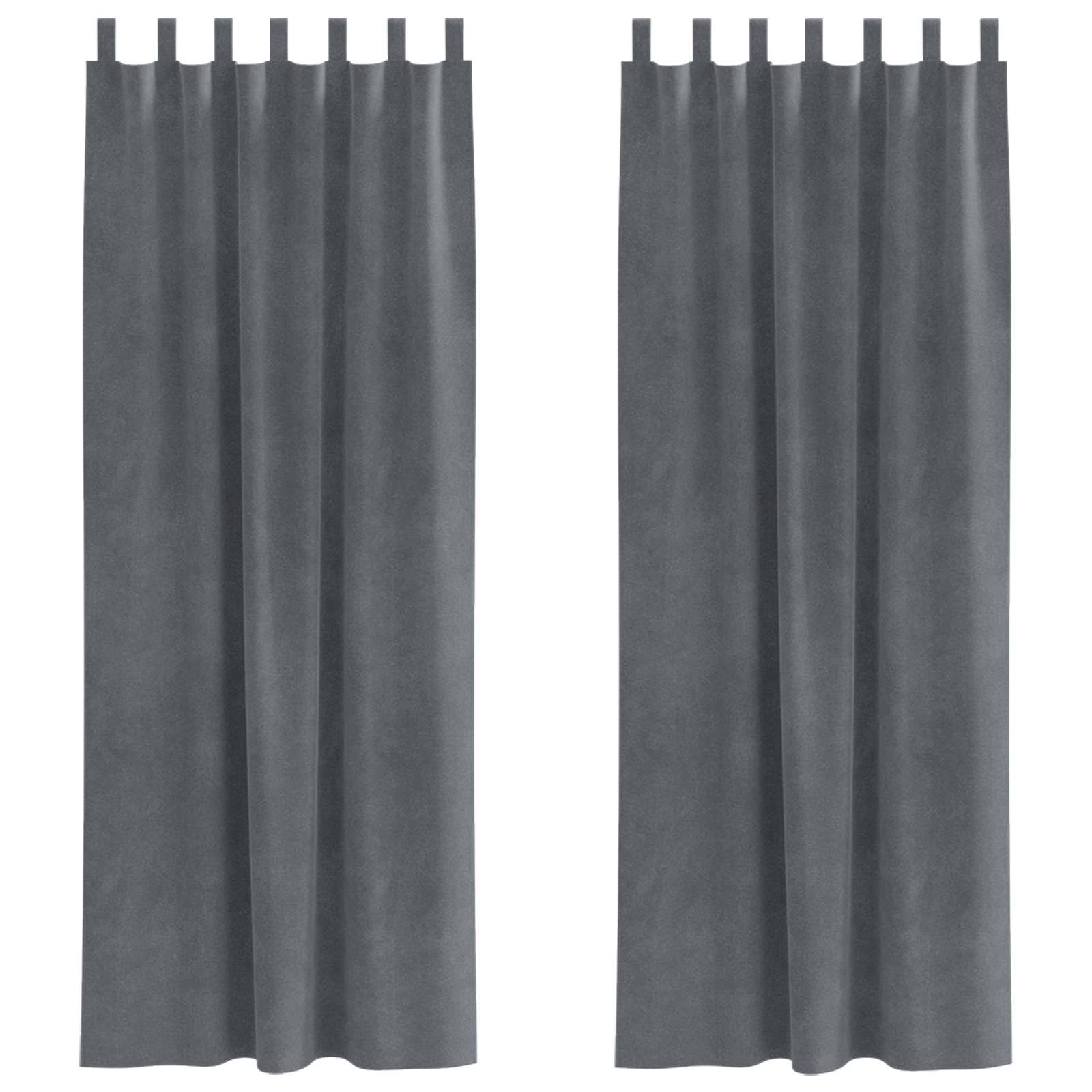 Vidaxl verduisterende gordijnen 2 pcs lichtgrijs 140 x 225 cm fluweel