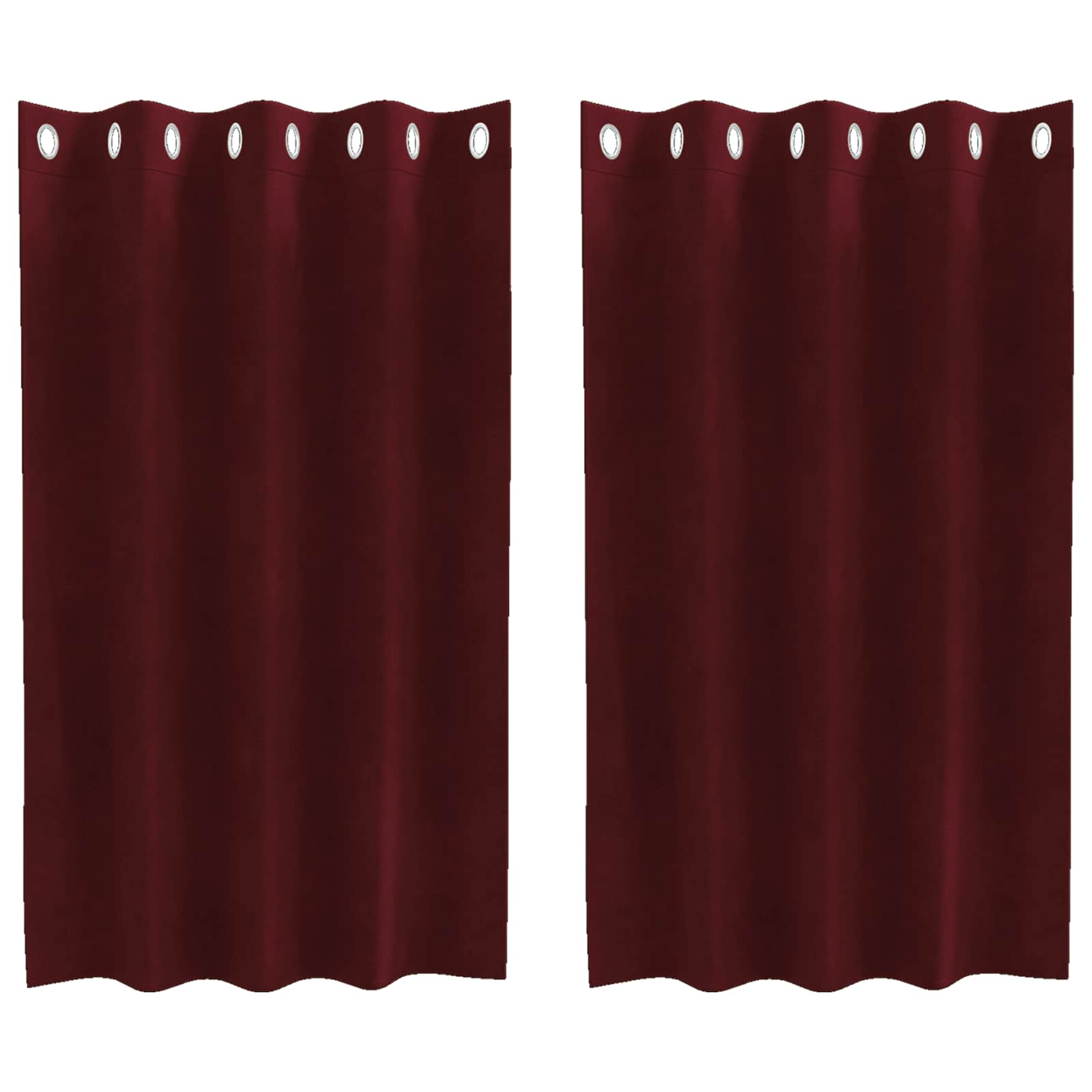 Vidaxl verduisterende gordijnen 2 pcs wijnrood 140 x 140 cm fluweel