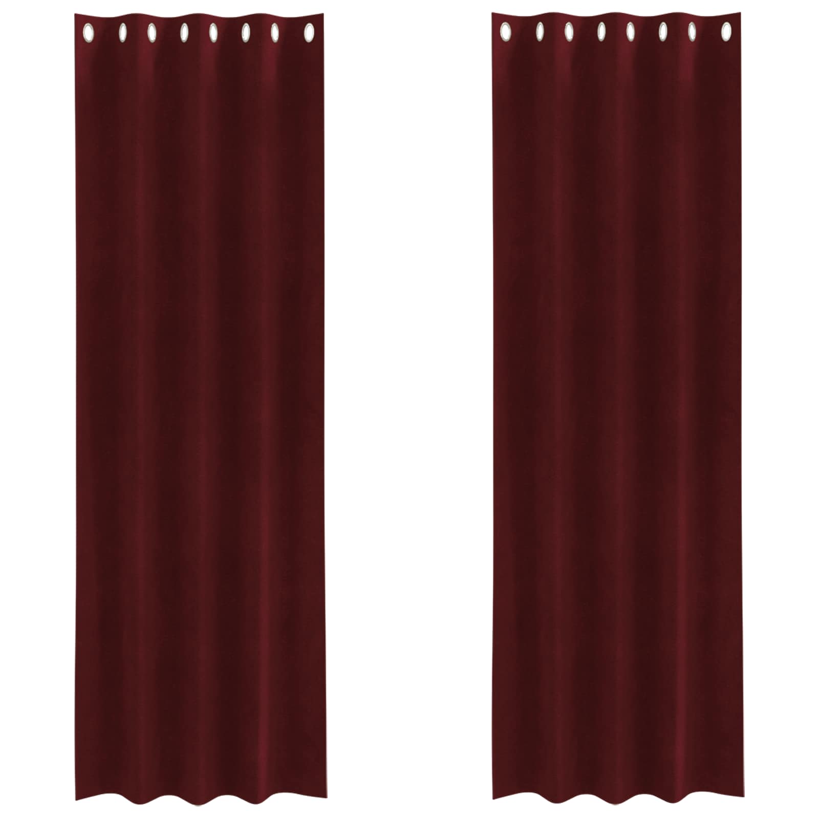 Vidaxl verduisterende gordijnen 2 pcs wijnrood 140 x 260 cm fluweel