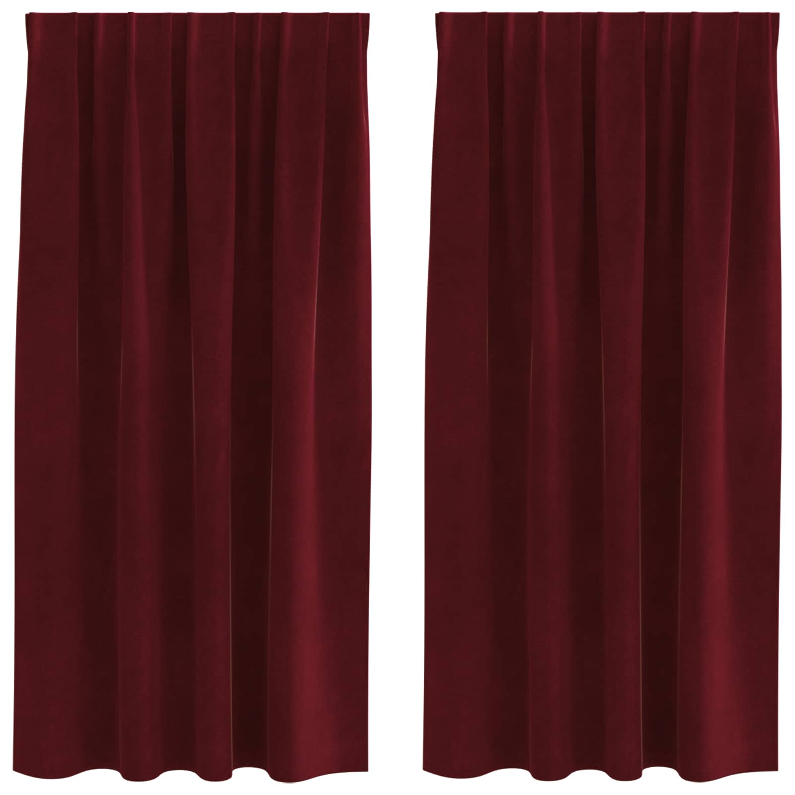 Vidaxl verduisterende gordijnen 2 pcs wijnrood 140 x 175 cm fluweel