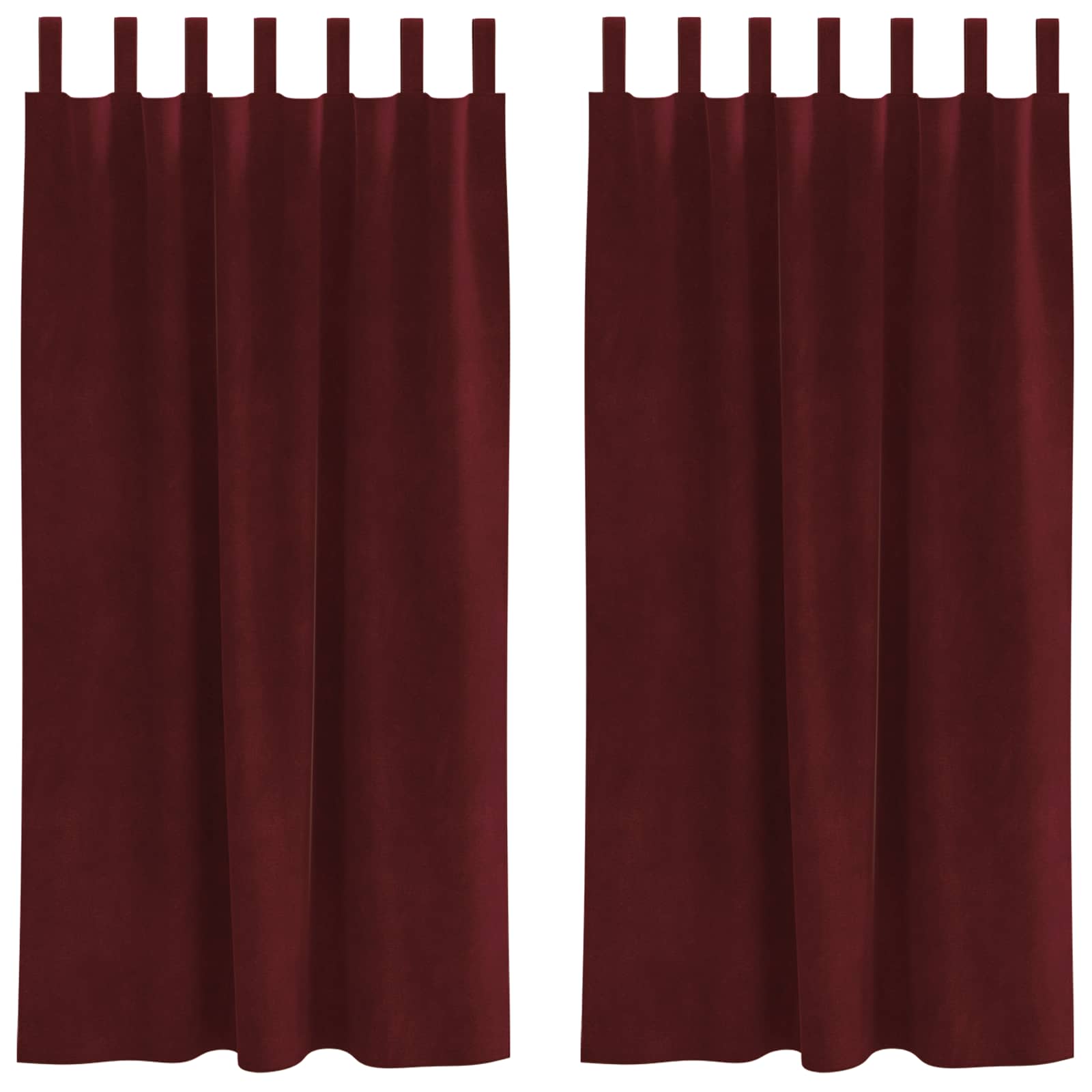 Vidaxl verduisterende gordijnen 2 pcs wijnrood 140 x 175 cm fluweel