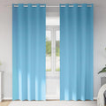 Vidaxl zwart-out gordijnen met ringen 2 pcs lichtblauw 225 x 140 cm