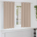 Vidaxl zwart-out gordijnen met ringen 2 pcs taupe 175 x 140 cm