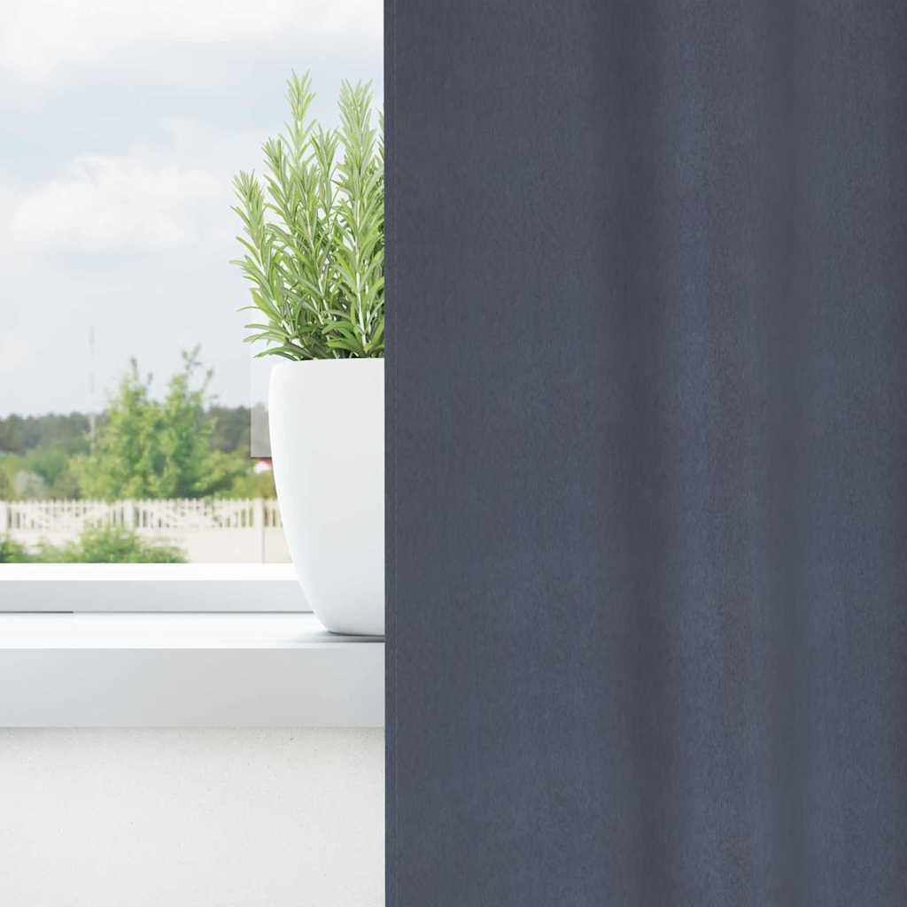 Vidaxl zwart-out gordijnen met ringen 2 pcs antraciet 245 x 140 cm