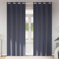 Vidaxl zwart-out gordijnen met ringen 2 pcs antraciet 245 x 140 cm