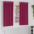 Vidaxl zwart-out gordijnen met ringen 2 pcs wijnrood 175 x 140 cm