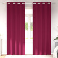 Vidaxl zwart-out gordijnen met ringen 2 pcs wijnrood 225 x 140 cm