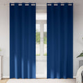 Vidaxl zwart-out gordijnen met ringen 2 pcs donkerblauw 260 x 140 cm