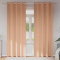 Vidaxl zwart-out gordijnen met ringen 2 pcs licht bruin 225 x 140 cm