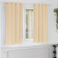 Vidaxl zwart-out gordijnen met ringen 2 pcs crème 175 x 140 cm