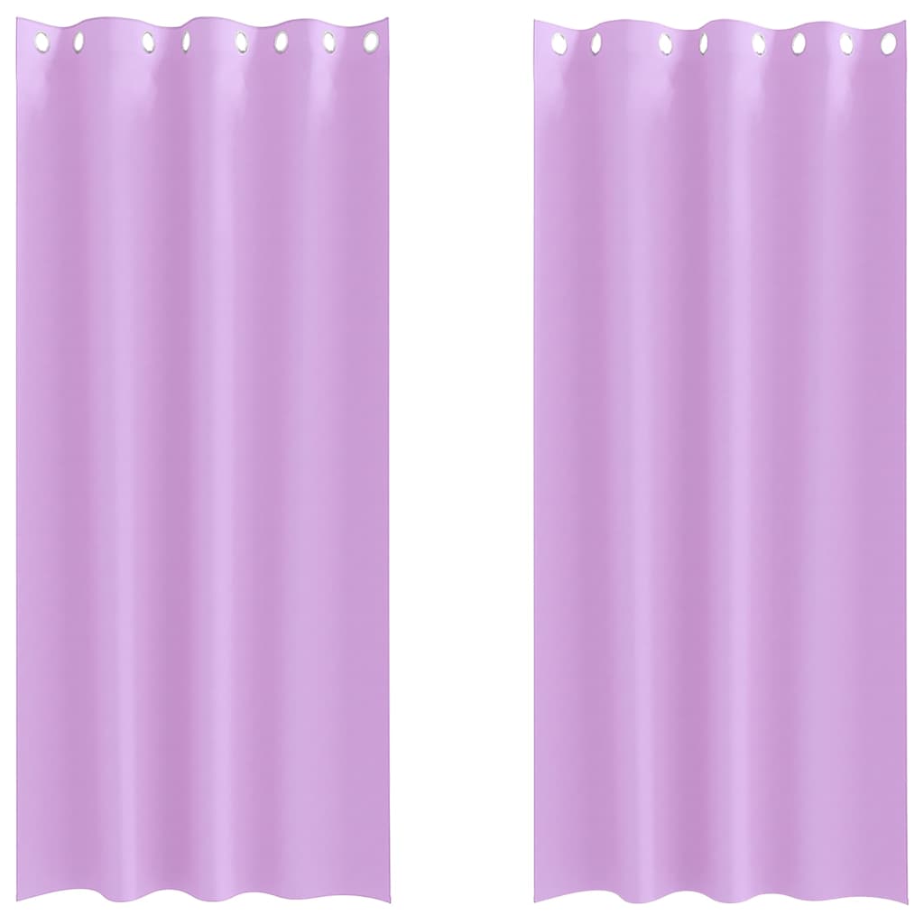 Vidaxl zwart-out gordijnen met ringen 2 pcs paars 245 x 140 cm