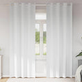 Vidaxl zwart-out gordijnen met ringen 2 pcs puur wit 225 x 140 cm