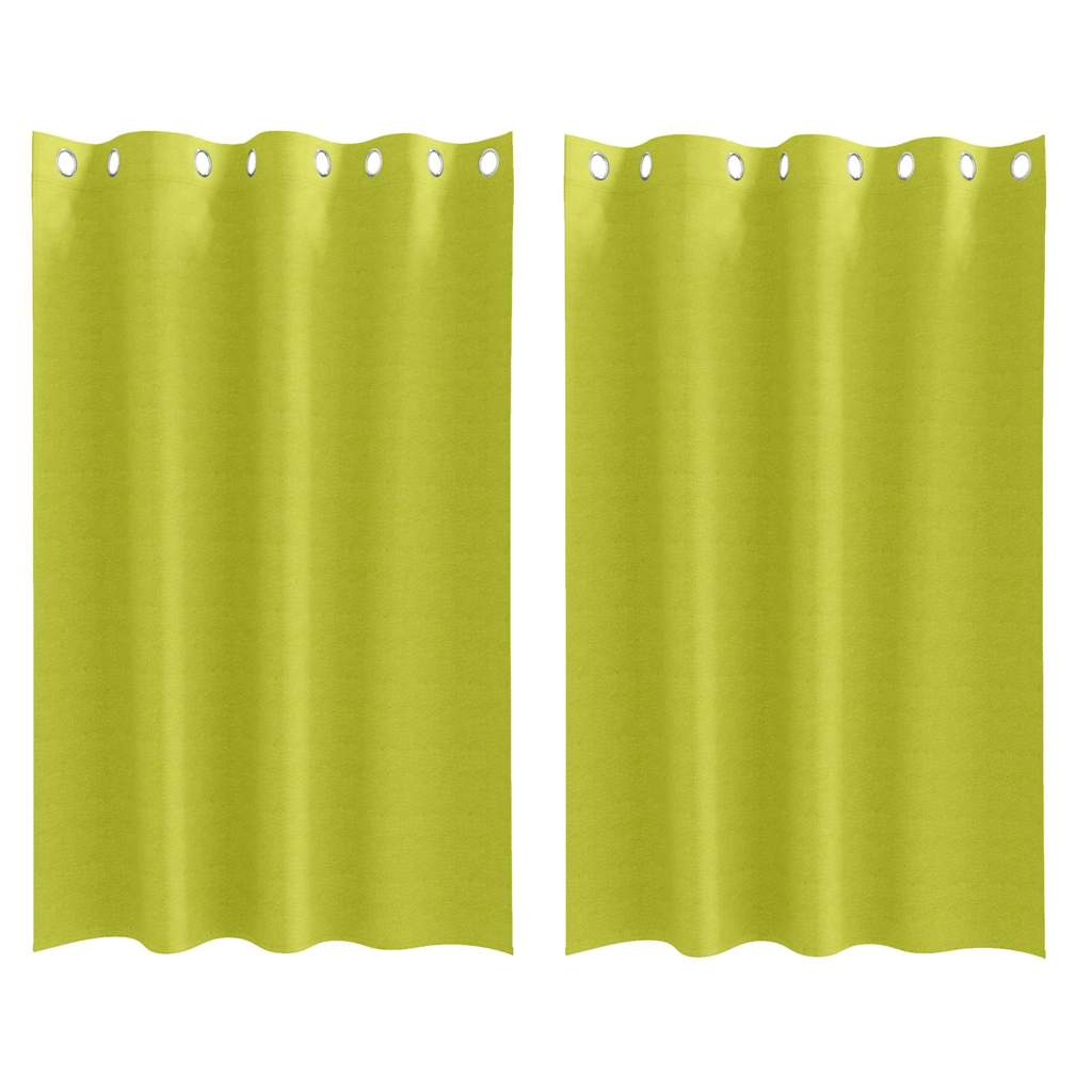 Vidaxl zwart-out gordijnen met ringen 2 pcs groen 175 x 140 cm