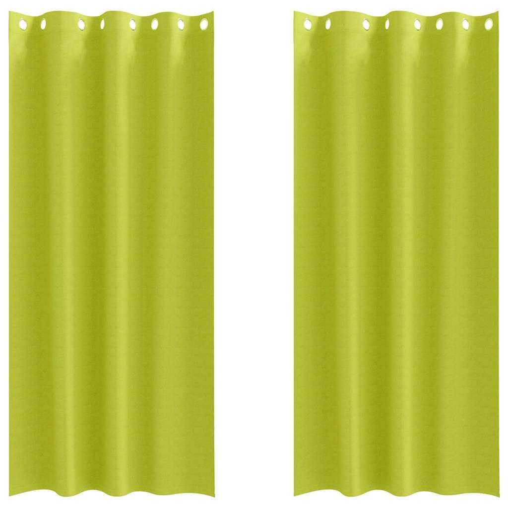 Vidaxl zwart-out gordijnen met ringen 2 pcs groen 245 x 140 cm