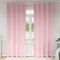 Vidaxl zwart-out gordijnen met ringen 2 pcs babyroze 245 x 140 cm