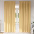 Vidaxl zwart-out gordijnen met ringen 2 pcs beige 245 x 140 cm