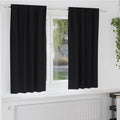 Vidaxl zwart-out gordijnen met ringen 2 pcs zwart 175 x 140 cm