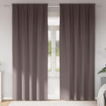 Vidaxl zwart-out gordijnen met ringen 2 pcs donkerbruin 245 x 140 cm