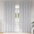 Vidaxl zwart-out gordijnen met ringen 2 pcs bleekgrijs 245 x 140 cm
