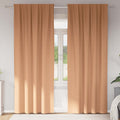 Vidaxl zwart-out gordijnen met ringen 2 pcs licht bruin 260 x 140 cm