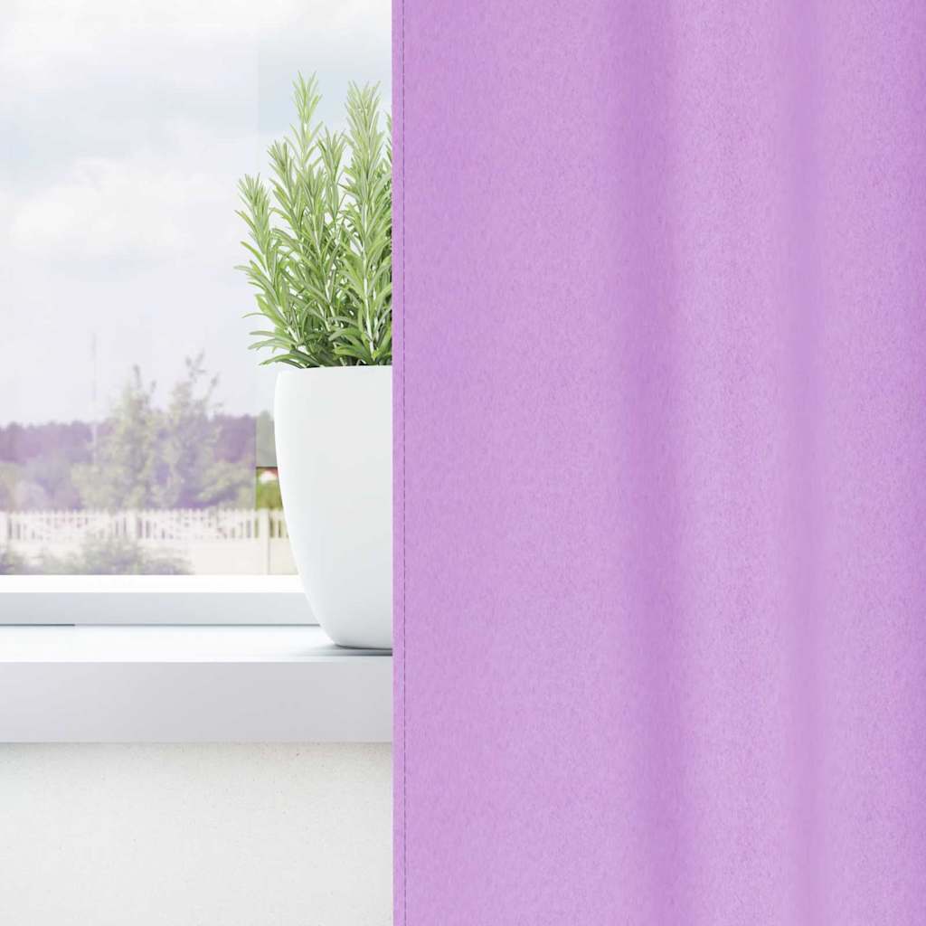 Vidaxl zwart-out gordijnen met ringen 2 pcs paars 175 x 140 cm