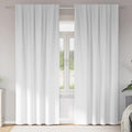 Vidaxl zwart-out gordijnen met ringen 2 pcs helder wit 260 x 140 cm