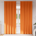 Vidaxl zwart-out gordijnen met ringen 2 pcs feloranje 260 x 140 cm