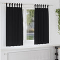 Vidaxl zwart-out gordijnen met ringen 2 pcs zwart 175 x 140 cm