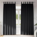 Vidaxl zwart-out gordijnen met ringen 2 pcs zwart 245 x 140 cm