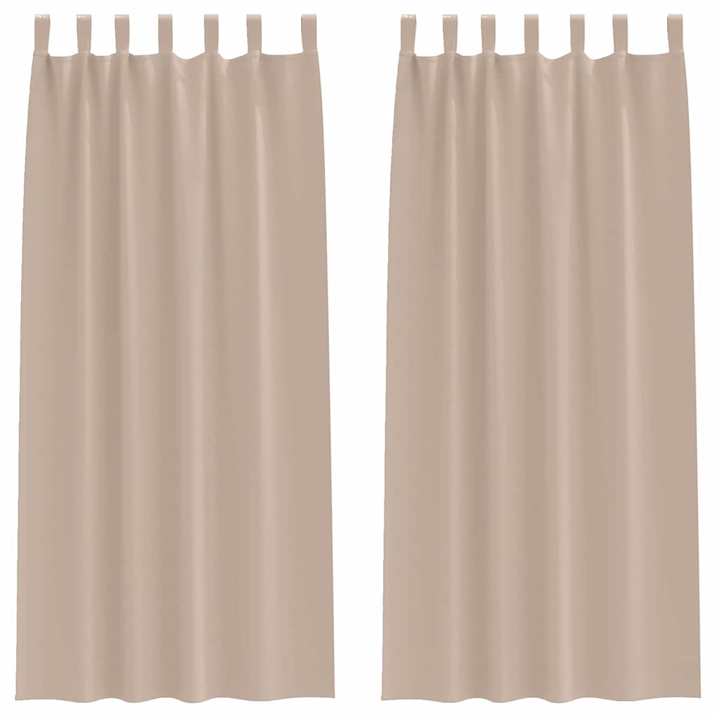 Vidaxl zwart-out gordijnen met ringen 2 pcs taupe 260 x 140 cm