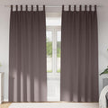 Vidaxl zwart-out gordijnen met ringen 2 pcs donkerbruin 245 x 140 cm