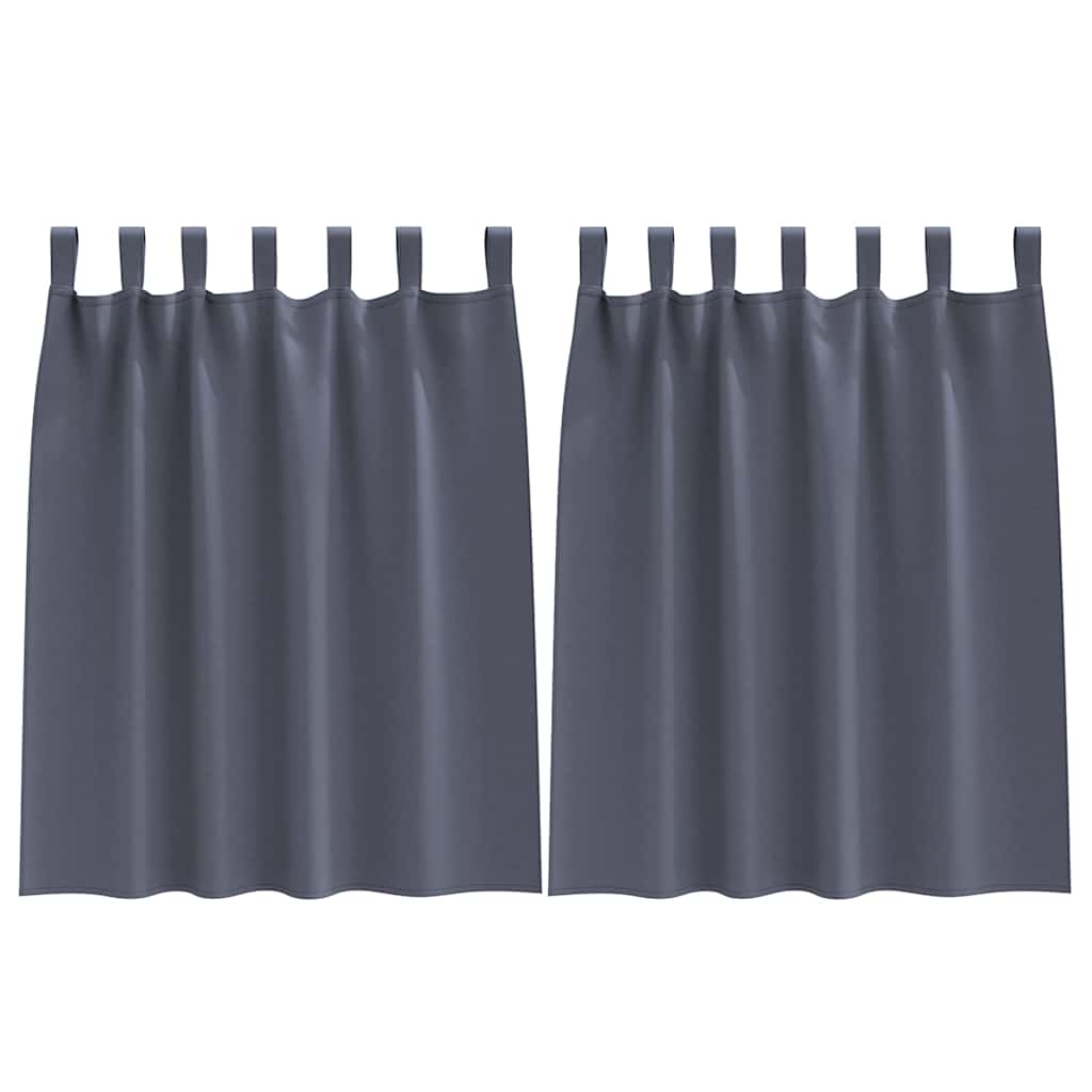 Vidaxl zwart-out gordijnen met ringen 2 pcs antraciet 140 x 140 cm