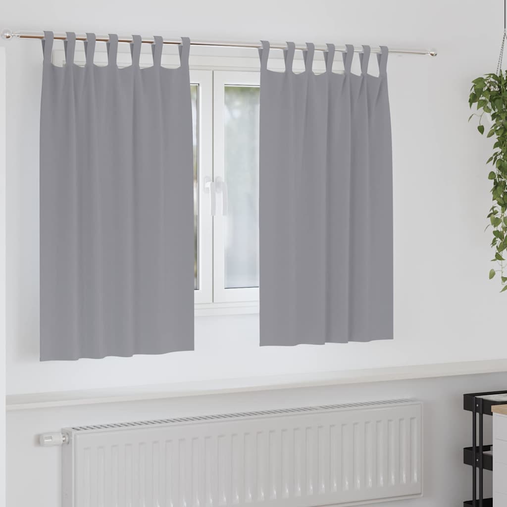 Vidaxl zwart-out gordijnen met ringen 2 st lichtgrijs 140 x 140 cm