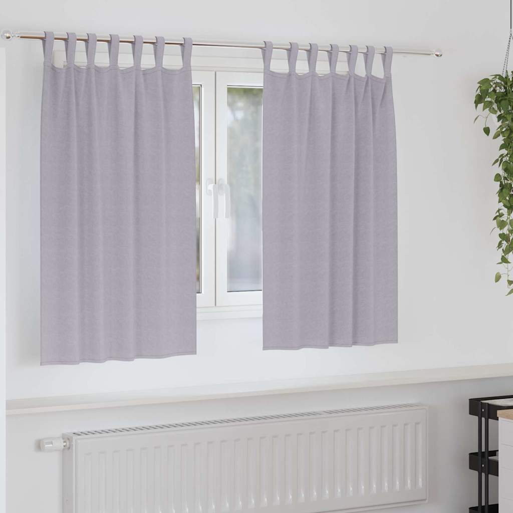 Vidaxl zwart-out gordijnen met ringen 2 pcs metaalgrijs 140 x 140 cm