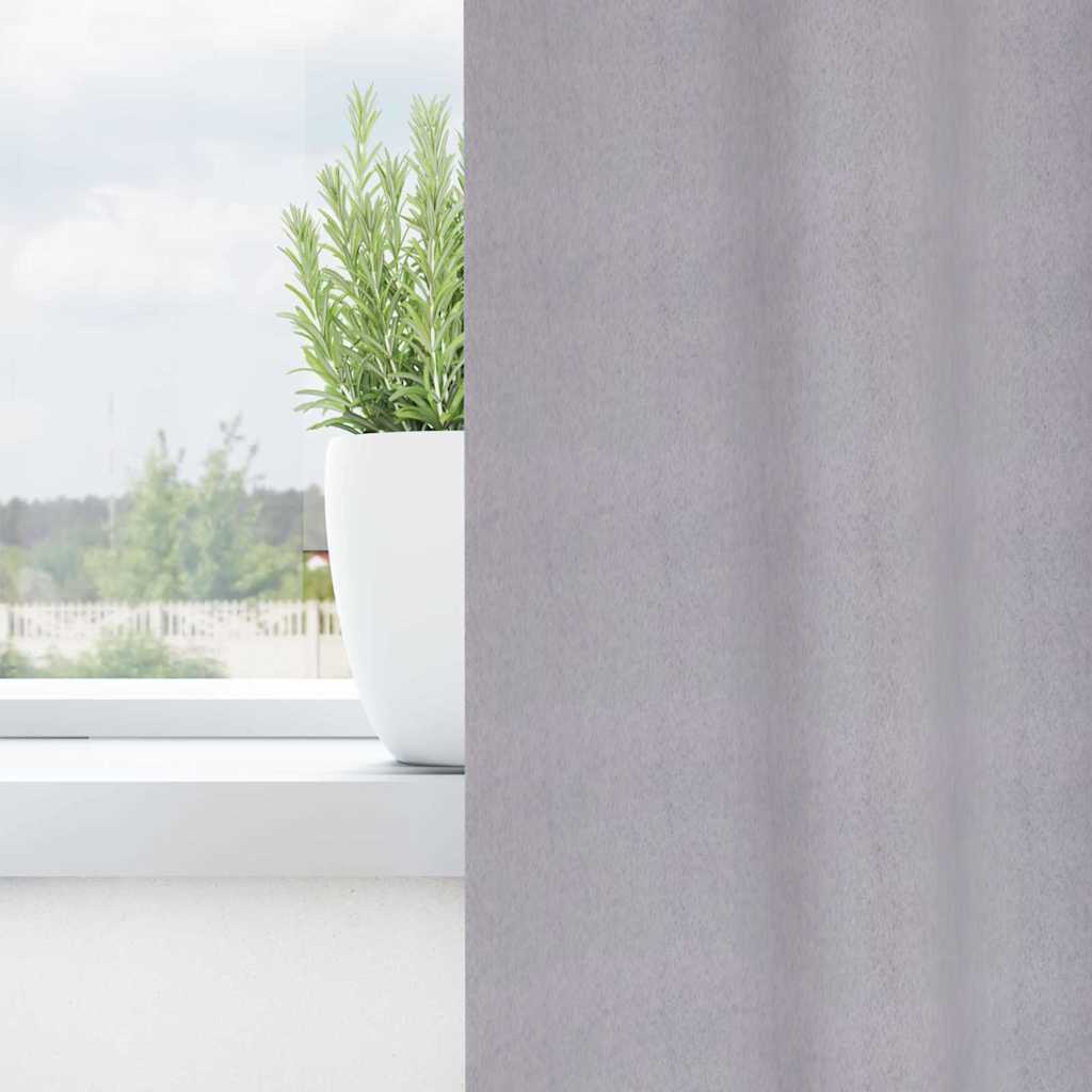 Vidaxl zwart-out gordijnen met ringen 2 pcs metaalgrijs 245 x 140 cm