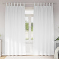 Vidaxl zwart-out gordijnen met ringen 2 pcs puur wit 225 x 140 cm